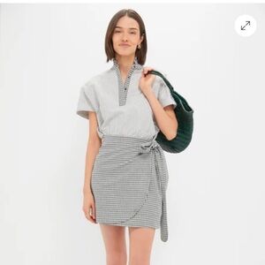 NWT Tuckernuck Pomander Place Green Gingham Frida Wrap Dress, Medium